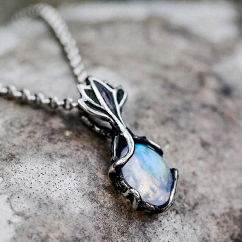 Flower Moonstone Necklace