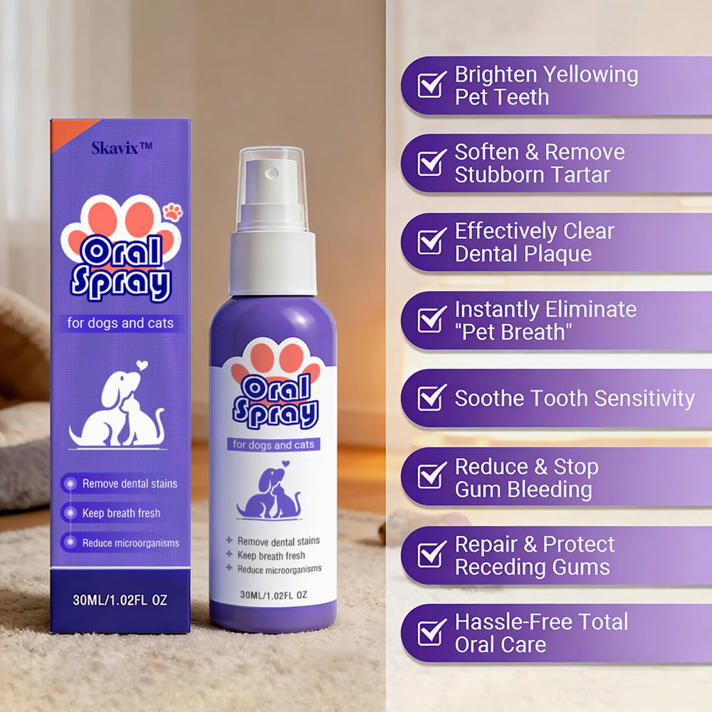Velunax™ Pet Oral Spray ✅FDA Approved | Freshen Breath, Remove Tartar & Promote gum regeneration, stabilize teeth 🦷🦷