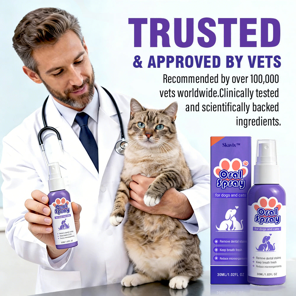 Velunax™ Pet Oral Spray ✅FDA Approved | Freshen Breath, Remove Tartar & Promote gum regeneration, stabilize teeth 🦷🦷