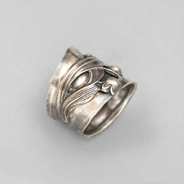 Sterling Silver Lily Flower Ring