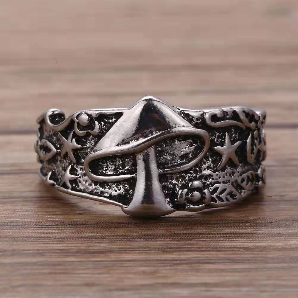 Mushroom Star Flower Pattern Ring