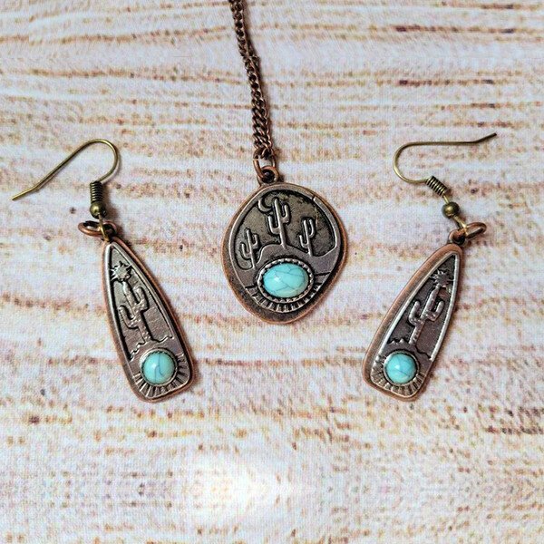 Bohemian Turquoise Jewelry Cactus Jewelry