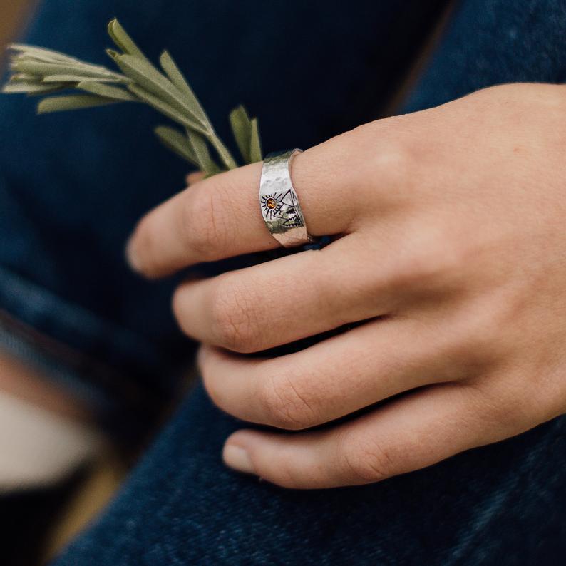 925 Sunset Valley Ring[Adjustable size]