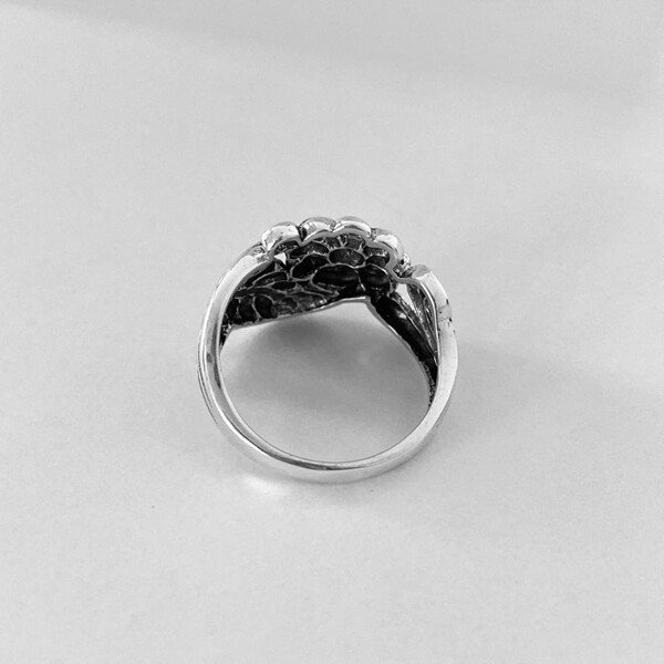 Vintage Silver Sunflower Ring