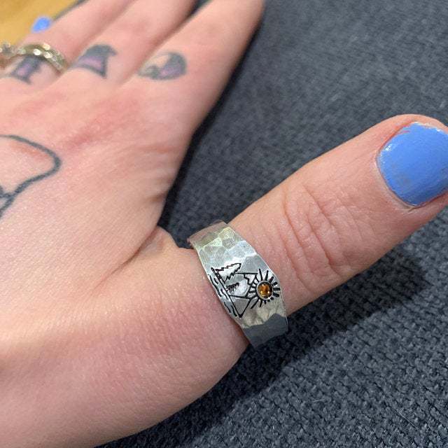 925 Sunset Valley Ring[Adjustable size]