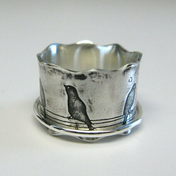 Birds Wire Silver Ring🐦