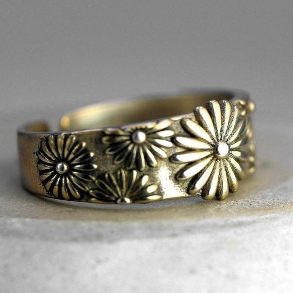 925 Gold Daisy Ring