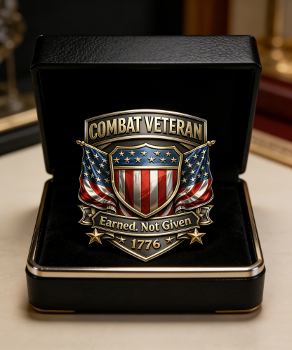 Combat Veteran Car Badge