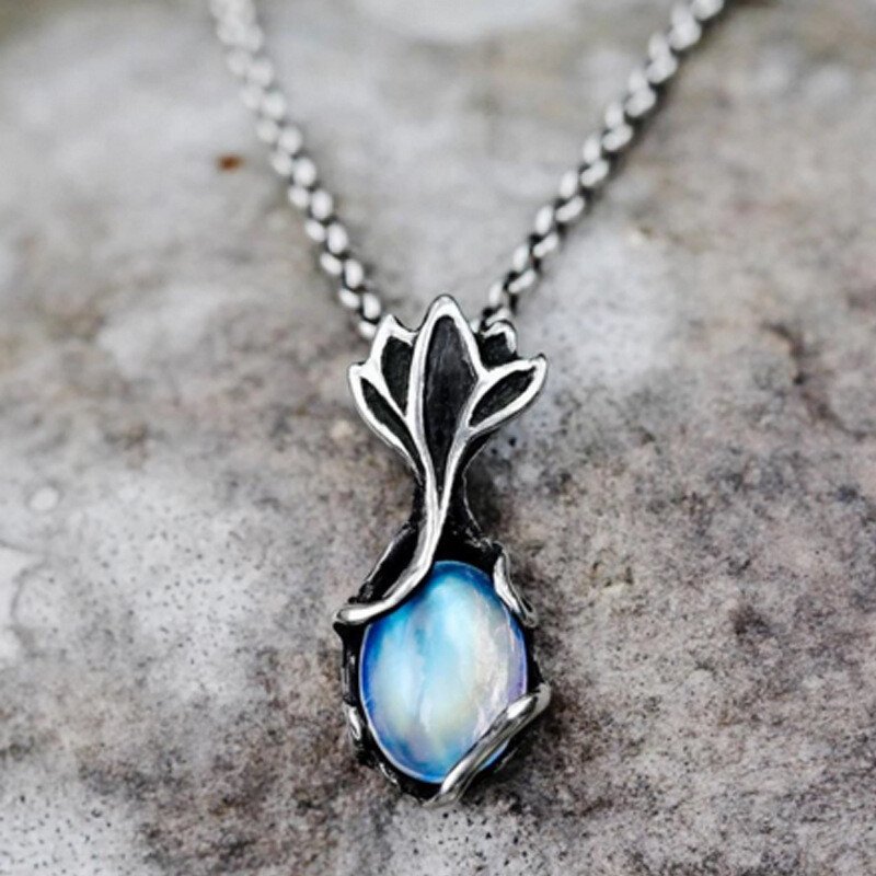Flower Moonstone Necklace
