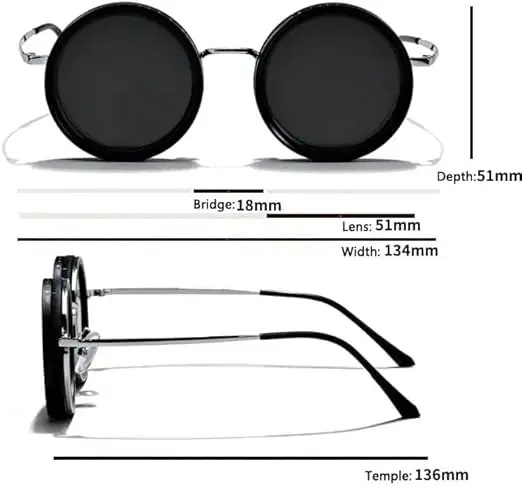 🔥Last Day 48% OFF-Adjustable round polarized sunglasses – 1-9 stops