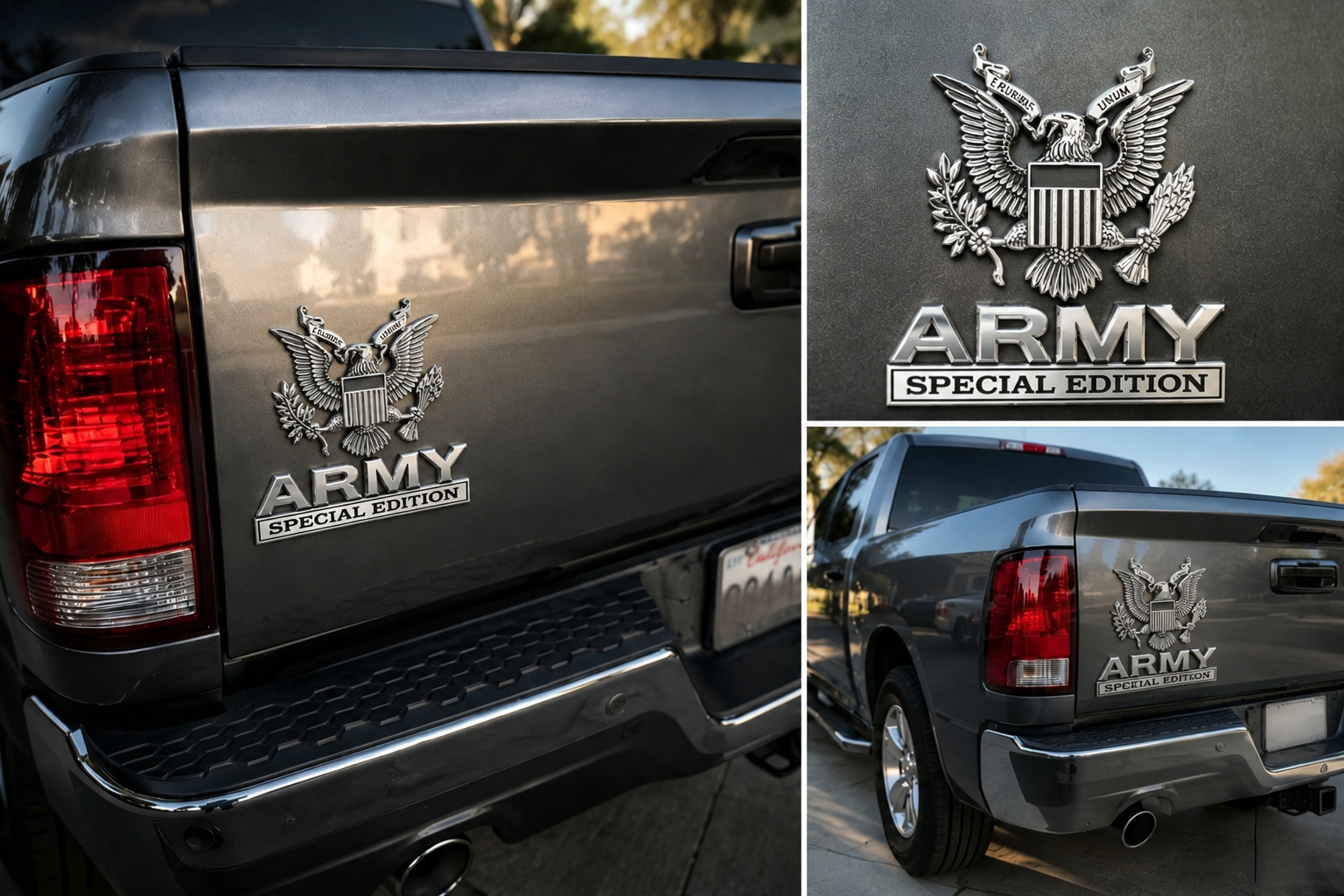 U.S. Army Special Edition Eagle Chrome Metal Badge