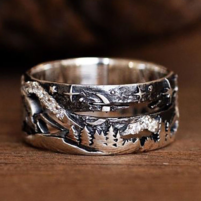 925 Bear Walks Through Forest Ring