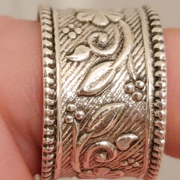 Handcrafted Boho Silver Ring