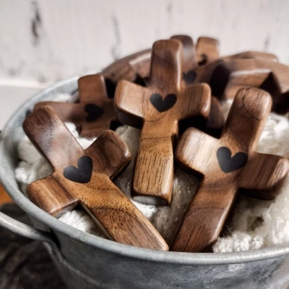 ✝️100% Handmade Wooden Cross My Heart(James Bottoms Handmade®)