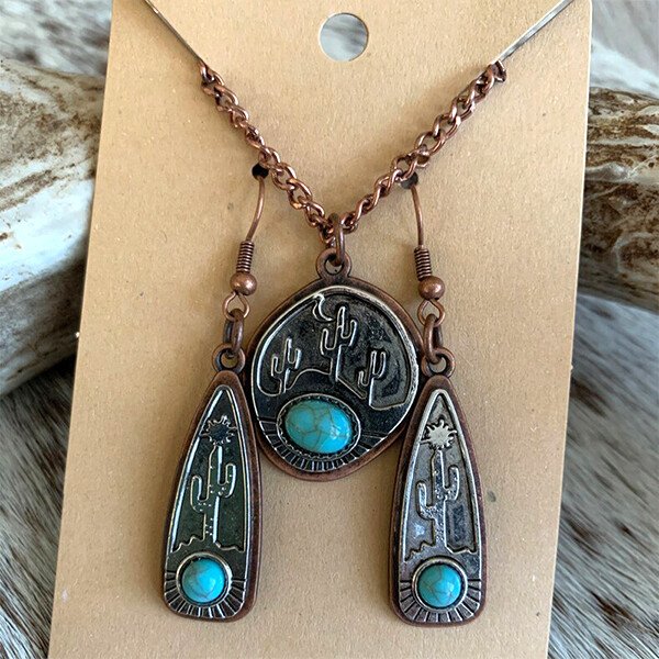 Bohemian Turquoise Jewelry Cactus Jewelry