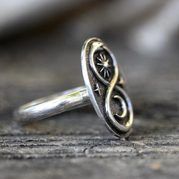Vintage Silver Ouroboros Ring