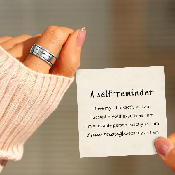 🔥 🎁 "I Am Enough" Spinner Ring💖