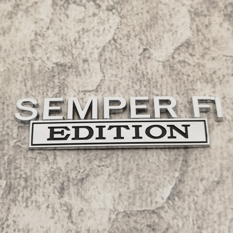 SEMPER FI EDITION Car Emblem Metal Badge