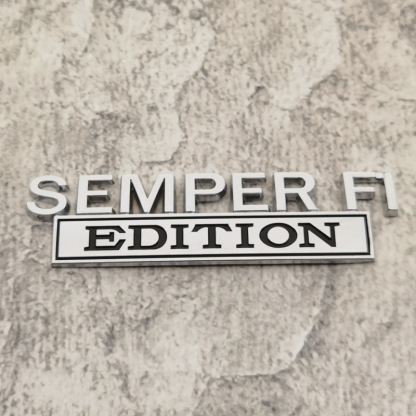 SEMPER FI EDITION Car Emblem Metal Badge