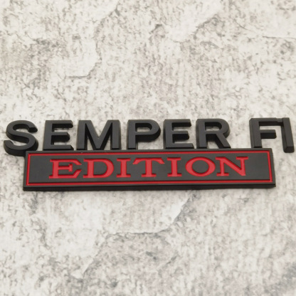 SEMPER FI EDITION Car Emblem Metal Badge