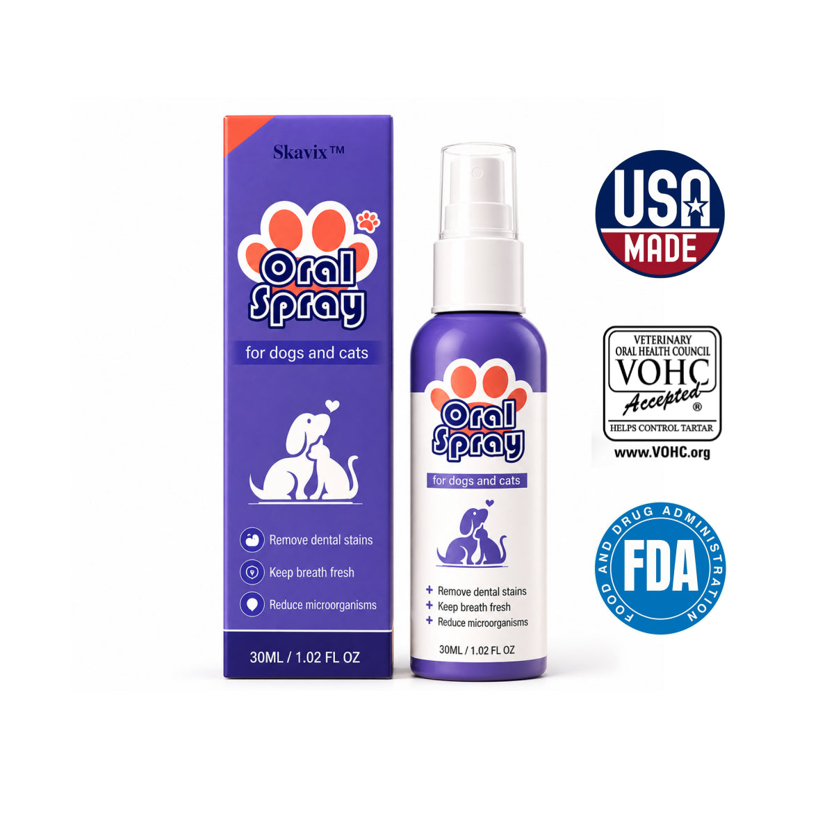 Velunax™ Pet Oral Spray ✅FDA Approved | Freshen Breath, Remove Tartar & Promote gum regeneration, stabilize teeth 🦷🦷