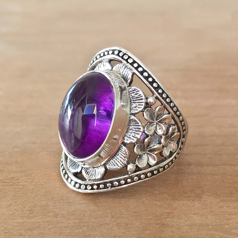 Personalized Vintage Amethyst Ring