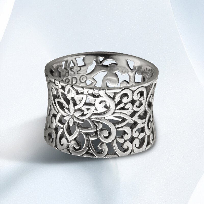Irregular Hollow Pattern Ring