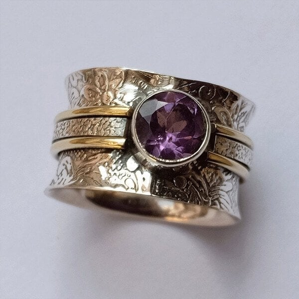 925 BohemianStyle  Crystal Meditation Ring