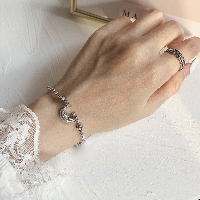 Moon 925 Sterling Silver Bracelet