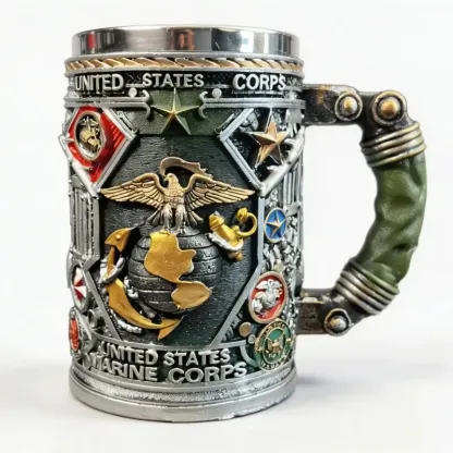 250th Anniversary Military 3D Mug, Commemorative Coffee Cup, Gift for Veteran & Military Fun Collectibles military beer stein