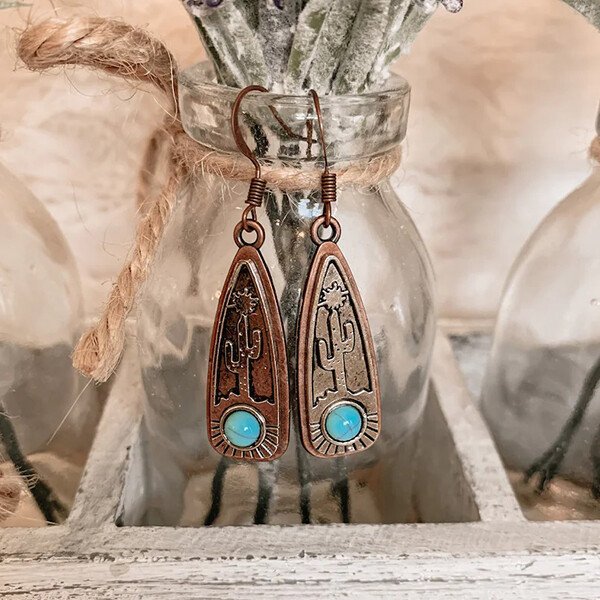 Bohemian Turquoise Jewelry Cactus Jewelry
