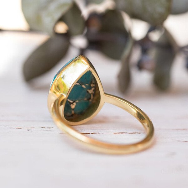 Turquoise Tear Drop Ring