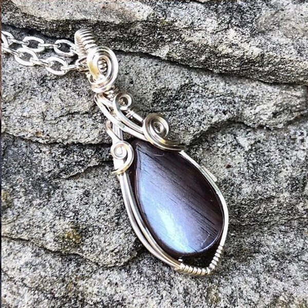 Teardrop Shaped Moonstone Pendant Necklace