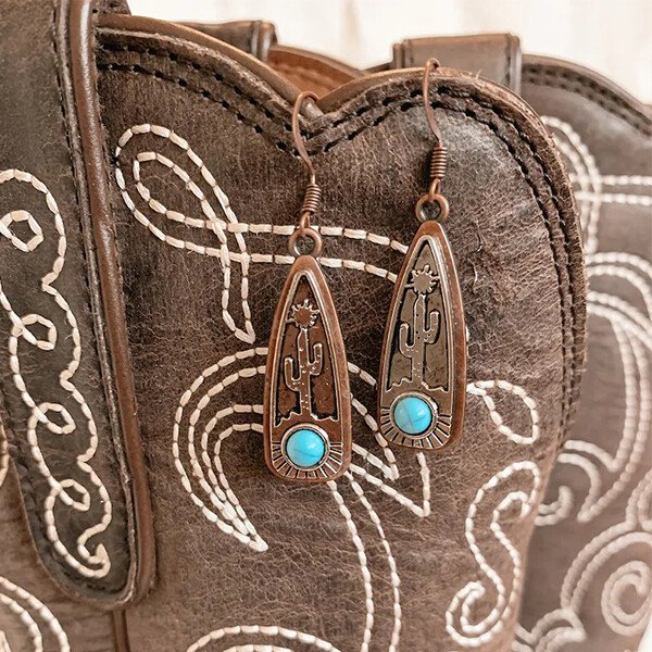 Bohemian Turquoise Jewelry Cactus Jewelry