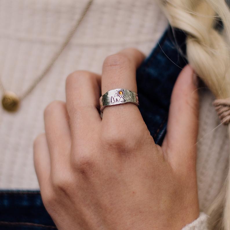 925 Sunset Valley Ring[Adjustable size]