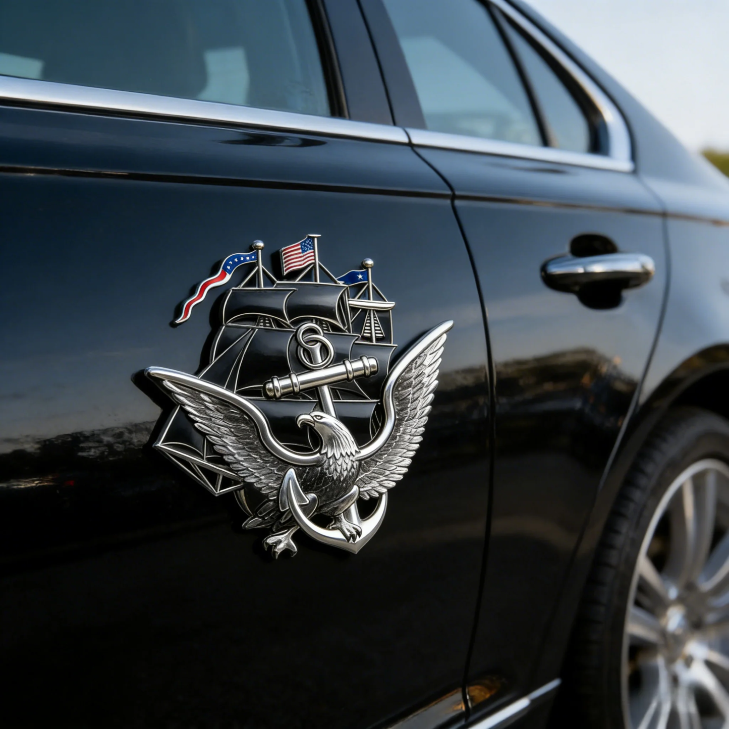250th Anniversary U.S. NAVY Metal Car Emblem