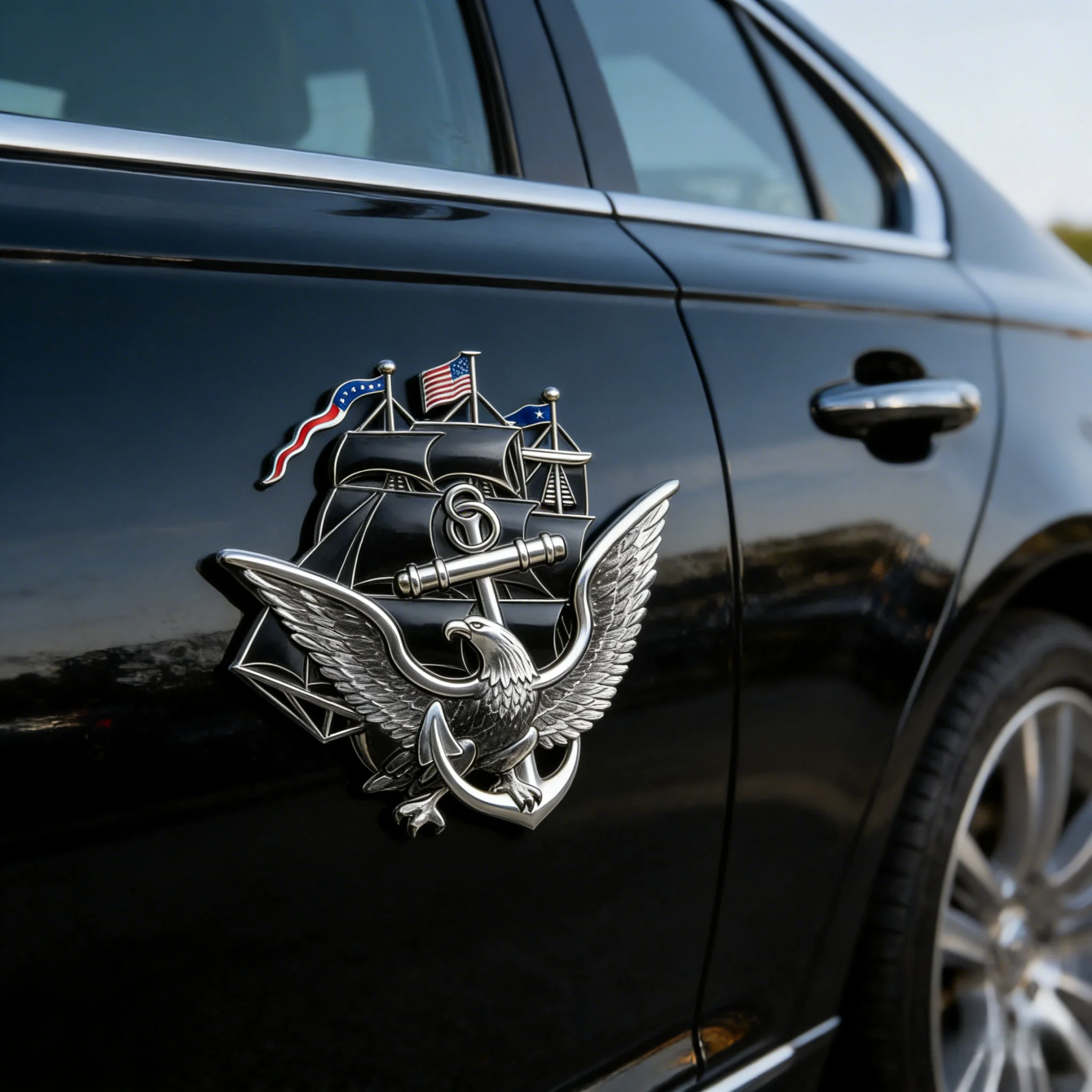 250th Anniversary U.S. NAVY Metal Car Emblem
