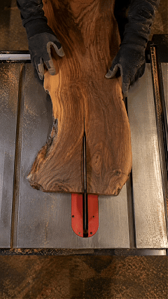 Patriotic handmade wooden design displayed in use