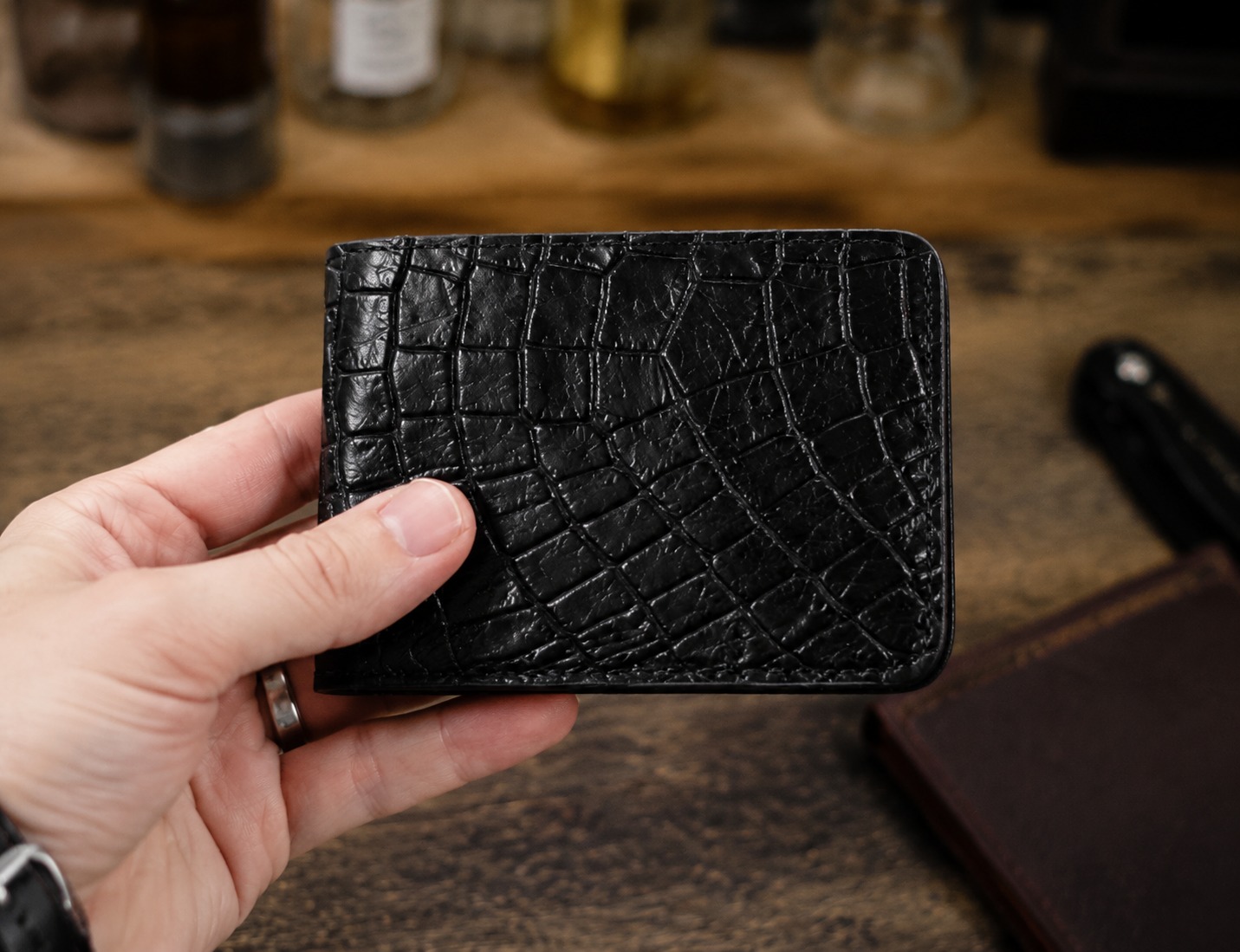 🏆𝑭𝑳𝑨𝑺𝑯 𝑺𝑨𝑳𝑬 60% 𝑶𝑭𝑭-Handmade Genuine Alligator mississippiensis Wallet (Handmade by Jordan Maynard®)