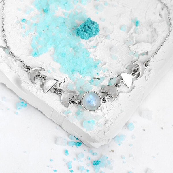 Moon Phase Moonstone Bracelet