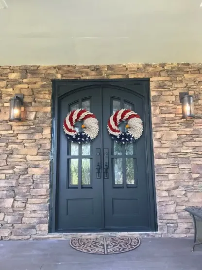 🔥Handmade U.S Eagle 250th Anniversary Patriotic Wreath💖BUY 2 FREE SHIPPING