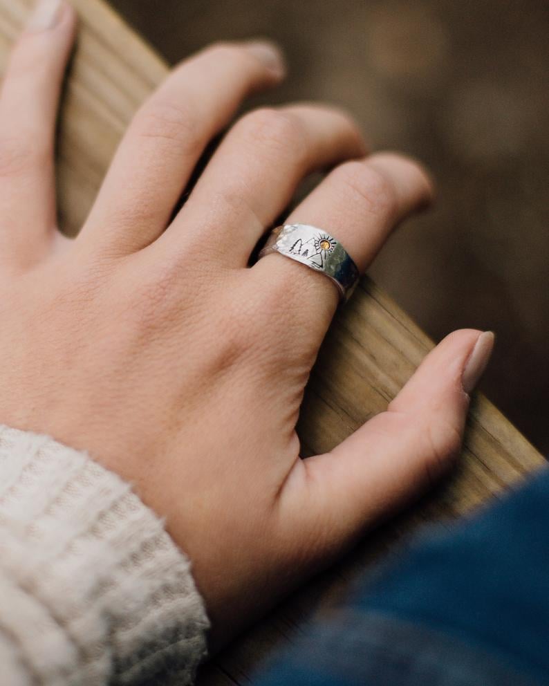 925 Sunset Valley Ring[Adjustable size]