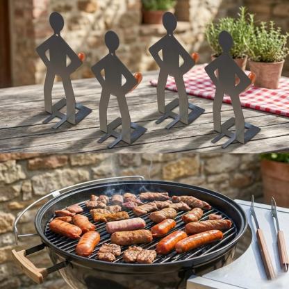 Funny BBQ Man HotDog Holders, Woman Or Man Shaped Sausage Holders, Barbeque Lover Gift, Hotdog Cooker, Grill Accessories, BBQ Tool Gift