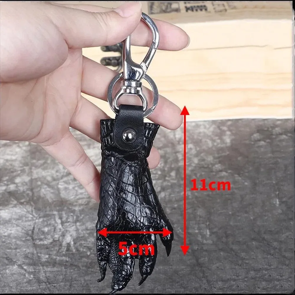 Handcrafted Alligator Foot Keychain – Exotic Reptile Claw Souvenir Gift, Unique Nature-Inspired Key Ring
