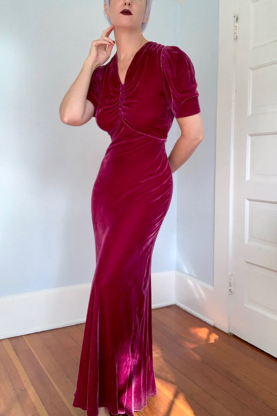 Vintage Velvet Mermaid Dress