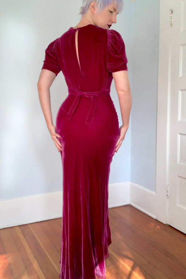 Vintage Velvet Mermaid Dress