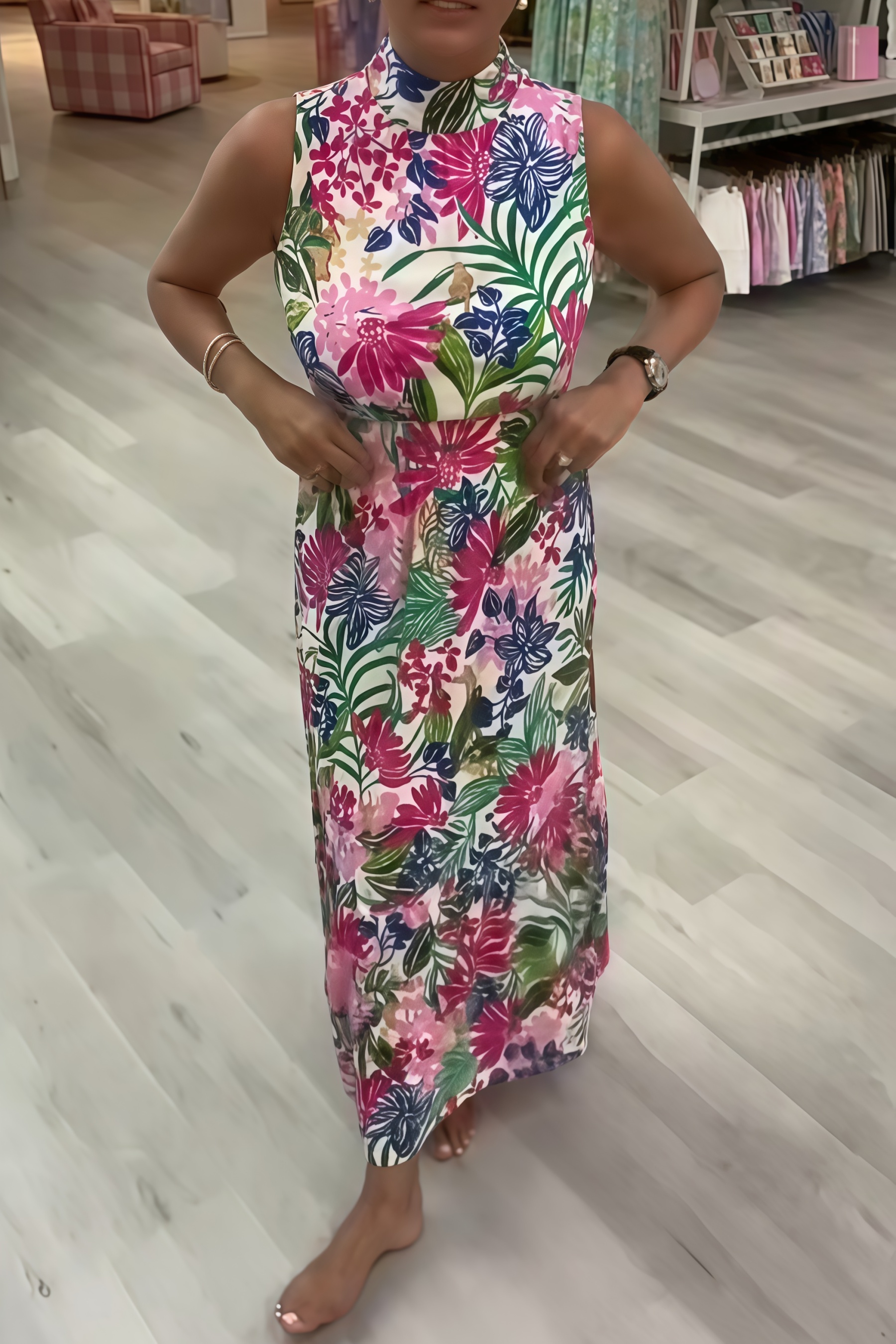 Floral Print Maxi Dress