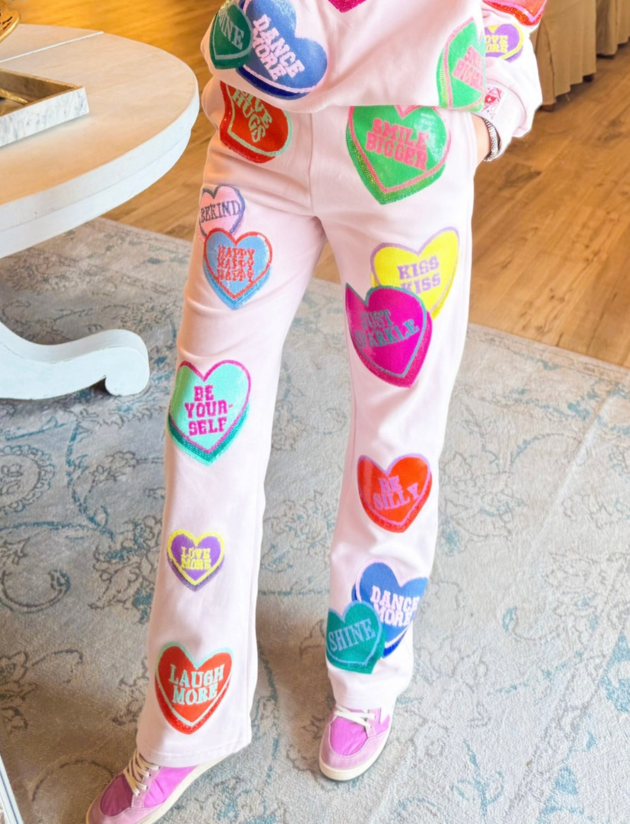 Queen of Sparkle Candy Heart Sweatpants