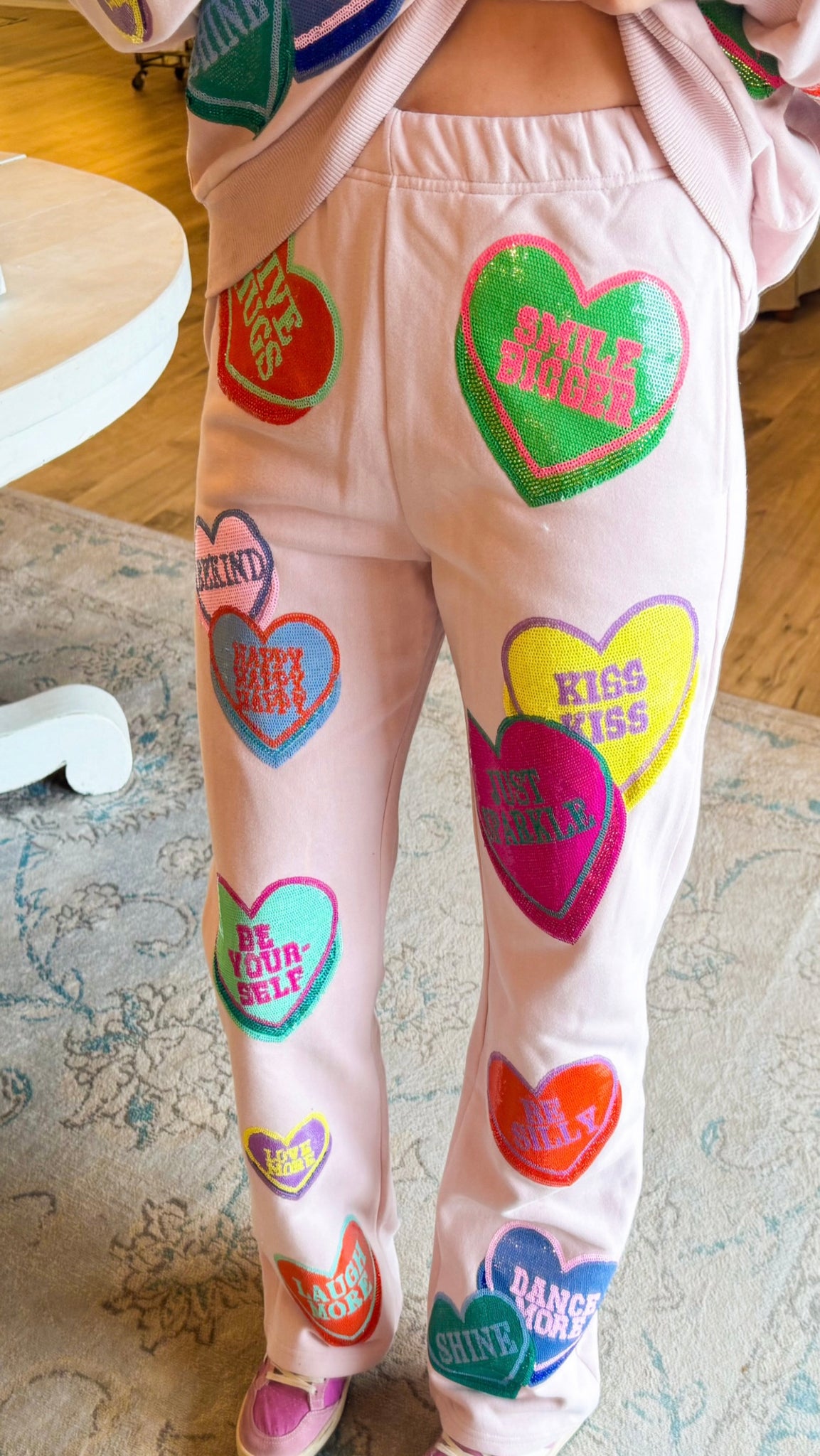 Queen of Sparkle Candy Heart Sweatpants