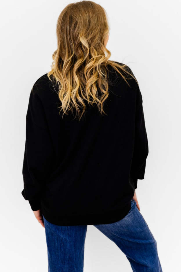 Skeleton Sequin Embellished Sweatshirt